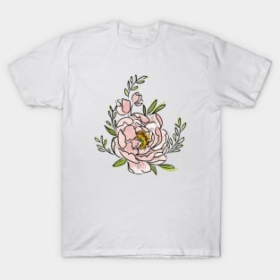 Pale Pink Peony T-Shirt